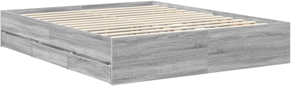 Lovos rėmas Pilkas Sonoma 160 x 200 cm Inžinerinė mediena