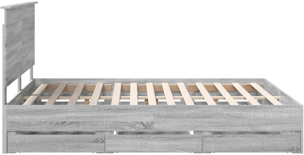 Lovos rėmas Pilkas Sonoma 160 x 200 cm Inžinerinė mediena