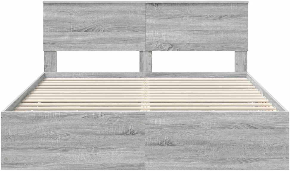 Lovos rėmas Pilkas Sonoma 160 x 200 cm Inžinerinė mediena