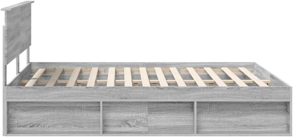 Lovos rėmas Pilkas Sonoma 160 x 200 cm Kietos pušies mediena