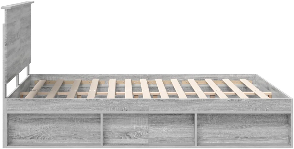 Lovos rėmas Pilkas Sonoma 160 x 200 cm Kietos pušies mediena