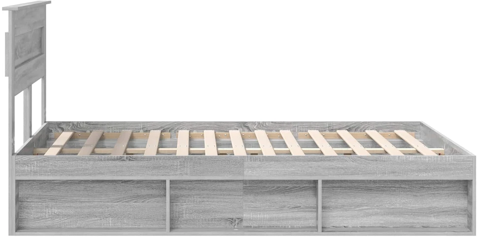 Lovos rėmas Pilkas Sonoma 160 x 200 cm Kietos pušies mediena