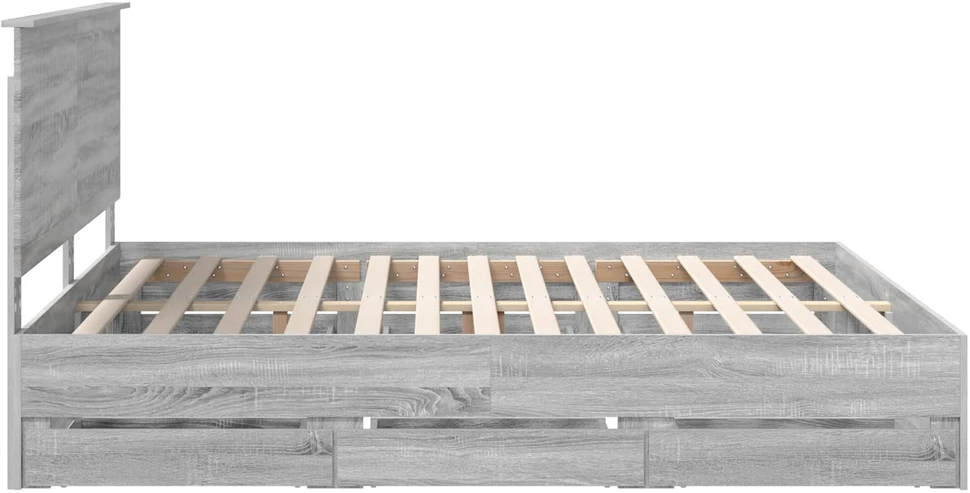 Lovos rėmas Pilkas Sonoma 180 x 200 cm Inžinerinė mediena