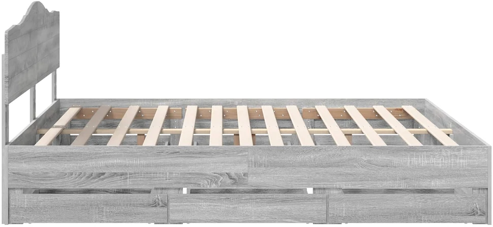 Lovos rėmas Pilkas Sonoma 180 x 200 cm Inžinerinė mediena