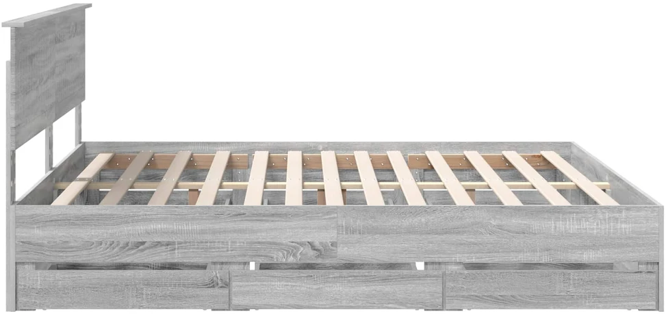 Lovos rėmas Pilkas Sonoma 180 x 200 cm Inžinerinė mediena