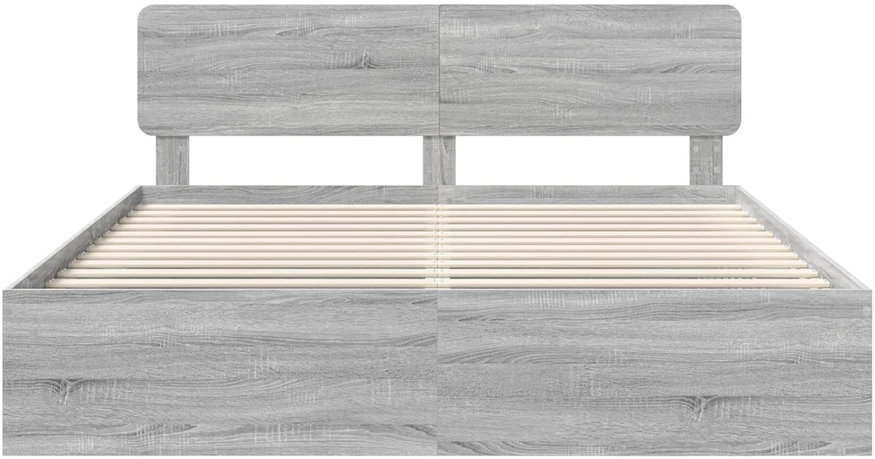 Lovos rėmas Pilkas Sonoma 180 x 200 cm Kietos pušies mediena