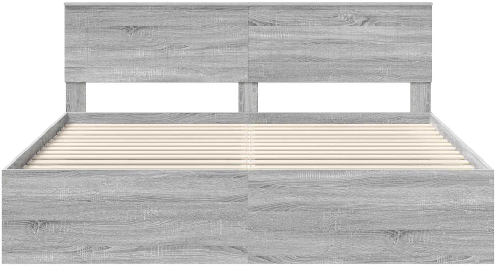 Lovos rėmas Pilkas Sonoma 180 x 200 cm Kietos pušies mediena