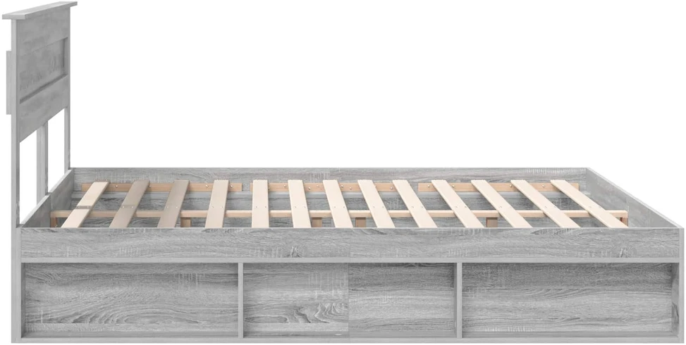 Lovos rėmas Pilkas Sonoma 180 x 200 cm Kietos pušies mediena