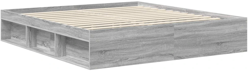 Lovos rėmas Pilkas Sonoma 180 x 200 cm Kietos pušies mediena