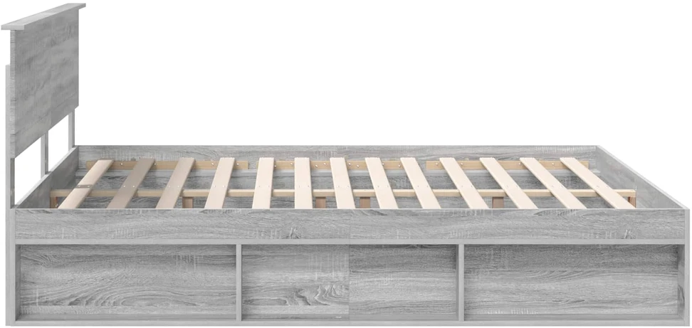 Lovos rėmas Pilkas Sonoma 180 x 200 cm Kietos pušies mediena