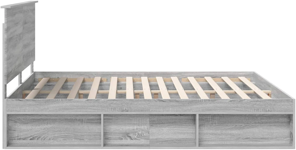 Lovos rėmas Pilkas Sonoma 180 x 200 cm Kietos pušies mediena