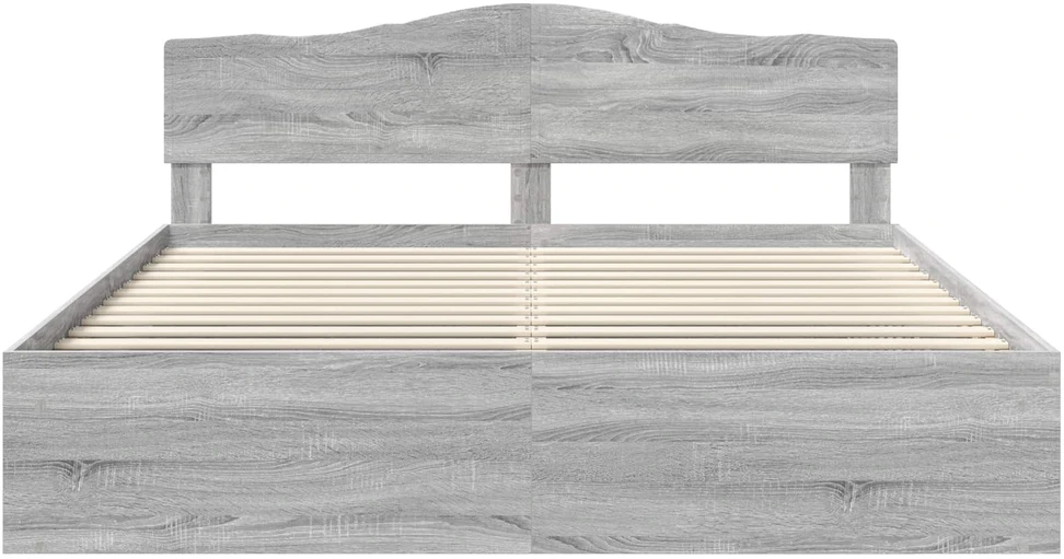 Lovos rėmas Pilkas Sonoma 180 x 200 cm Kietos pušies mediena