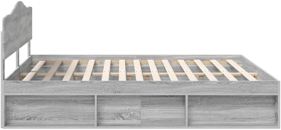 Lovos rėmas Pilkas Sonoma 180 x 200 cm Kietos pušies mediena