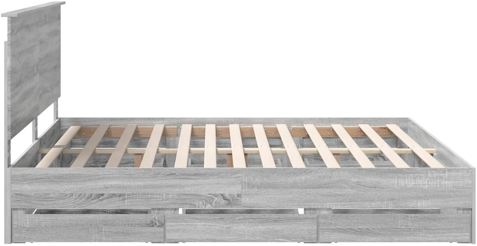 Lovos rėmas Pilkas Sonoma 200 x 200 cm Inžinerinė mediena