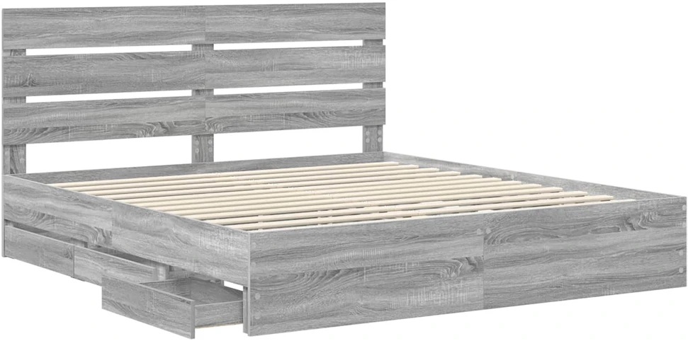 Lovos rėmas Pilkas Sonoma 200 x 200 cm Inžinerinė mediena
