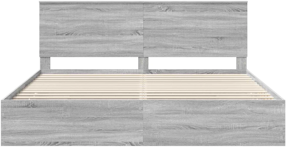 Lovos rėmas Pilkas Sonoma 200 x 200 cm Inžinerinė mediena