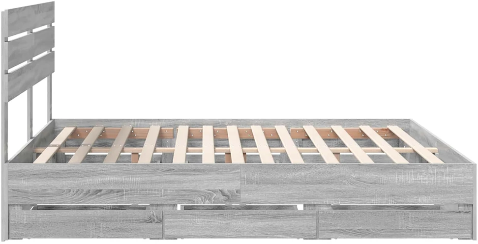 Lovos rėmas Pilkas Sonoma 200 x 200 cm Inžinerinė mediena