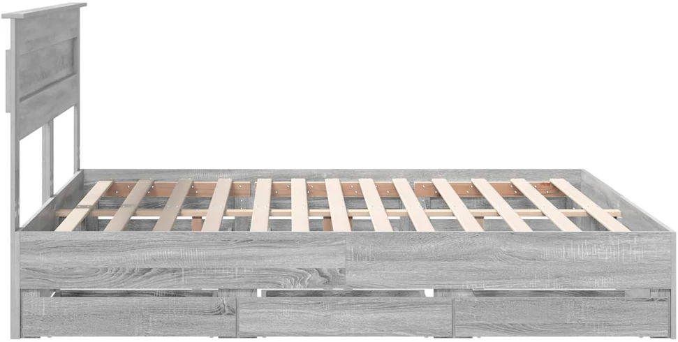 Lovos rėmas Pilkas Sonoma 200 x 200 cm Inžinerinė mediena