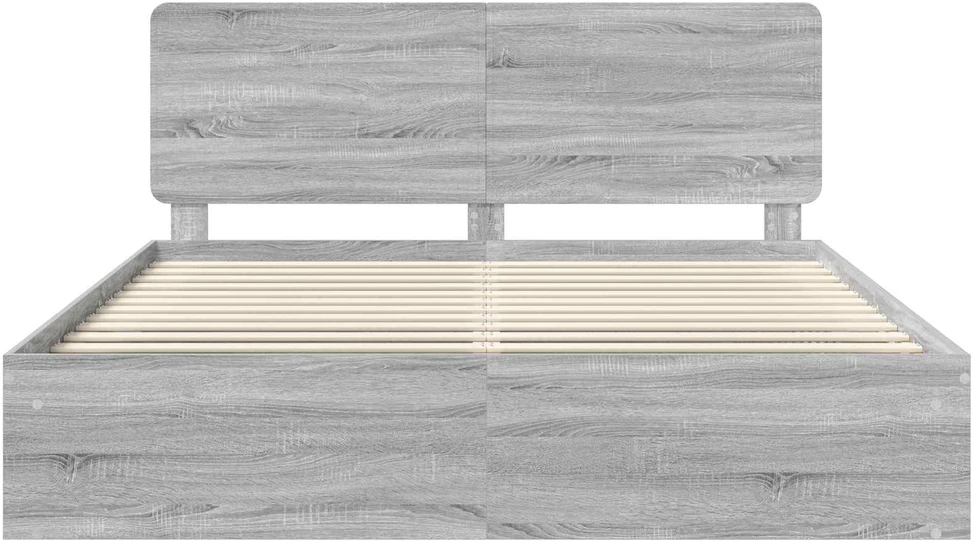 Lovos rėmas Pilkas Sonoma 200 x 200 cm Kietos pušies mediena