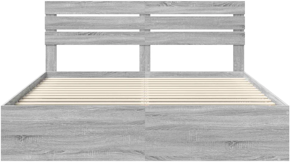 Lovos rėmas Pilkas Sonoma 200 x 200 cm Kietos pušies mediena