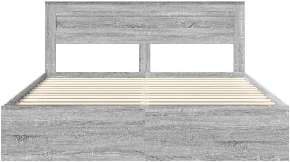 Lovos rėmas Pilkas Sonoma 200 x 200 cm Kietos pušies mediena