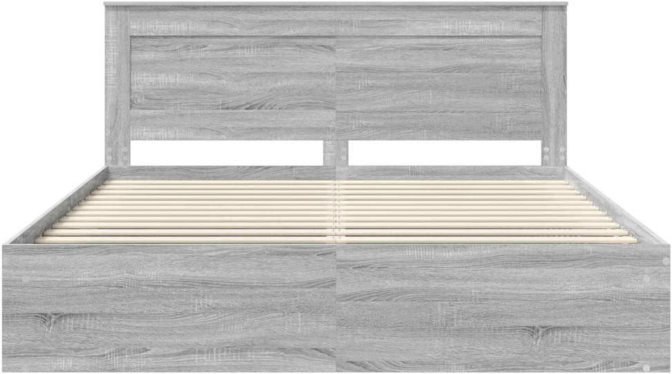 Lovos rėmas Pilkas Sonoma 200 x 200 cm Kietos pušies mediena