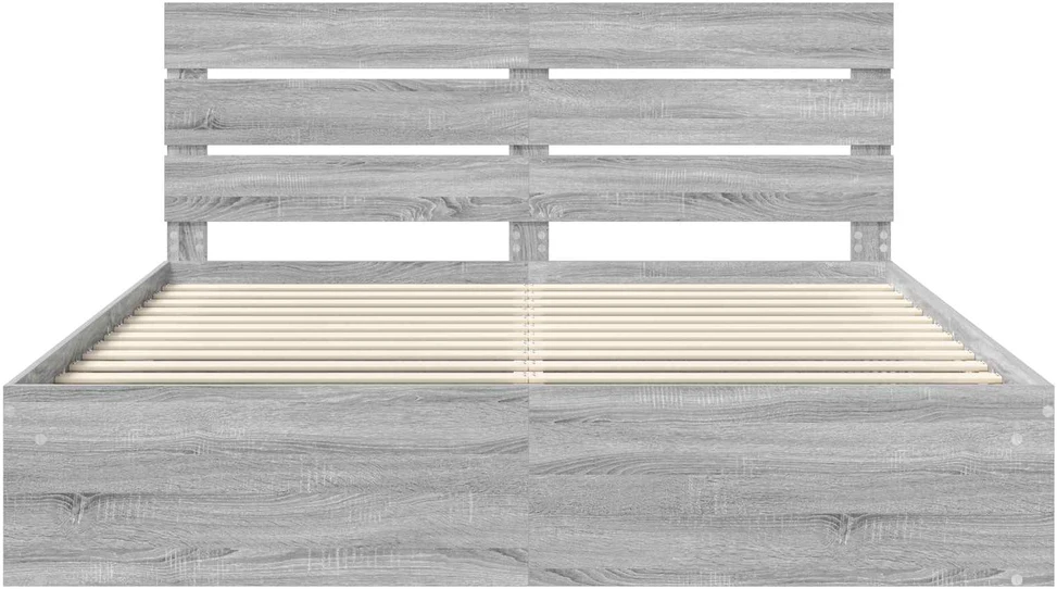 Lovos rėmas Pilkas Sonoma 200 x 200 cm Kietos pušies mediena