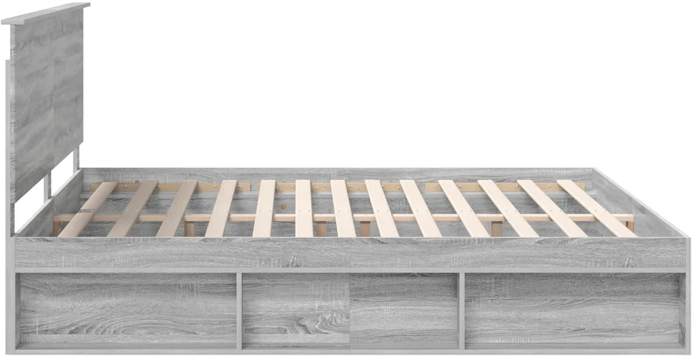 Lovos rėmas Pilkas Sonoma 200 x 200 cm Kietos pušies mediena