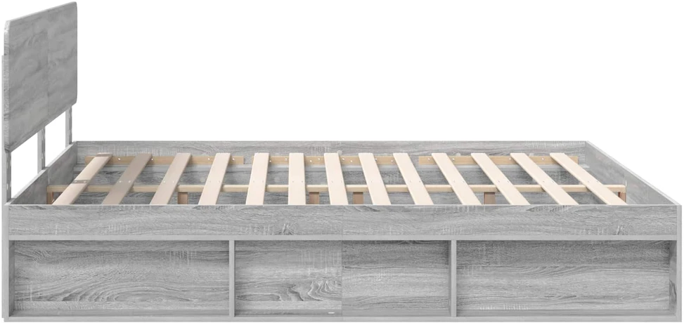 Lovos rėmas Pilkas Sonoma 200 x 200 cm Kietos pušies mediena