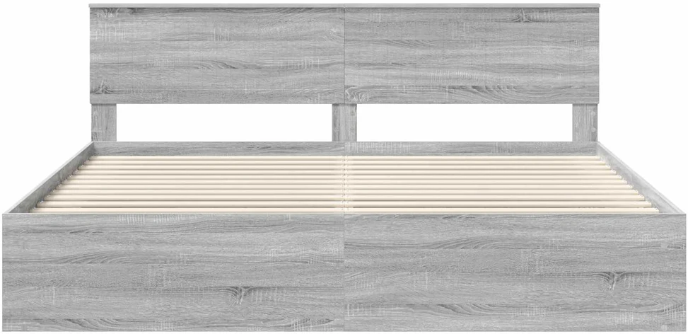 Lovos rėmas Pilkas Sonoma 200 x 200 cm Kietos pušies mediena