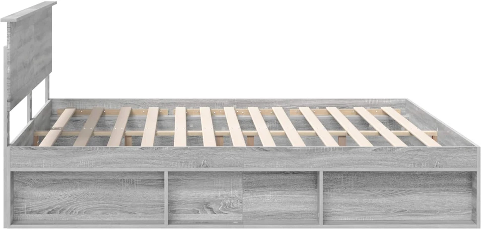 Lovos rėmas Pilkas Sonoma 200 x 200 cm Kietos pušies mediena
