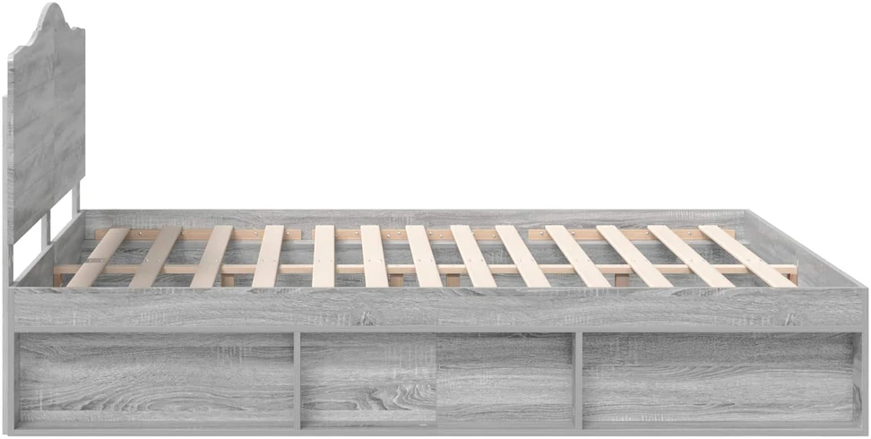 Lovos rėmas Pilkas Sonoma 200 x 200 cm Kietos pušies mediena