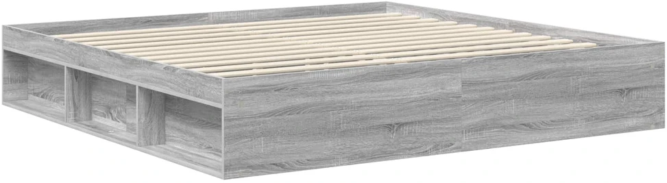 Lovos rėmas Pilkas Sonoma 200 x 200 cm Kietos pušies mediena