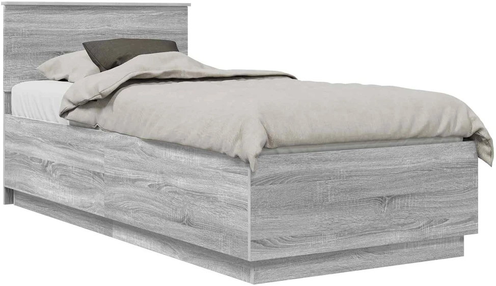 Lova Lovos rėmas Pilkas Sonoma 70 x 190 cm Apdirbta mediena