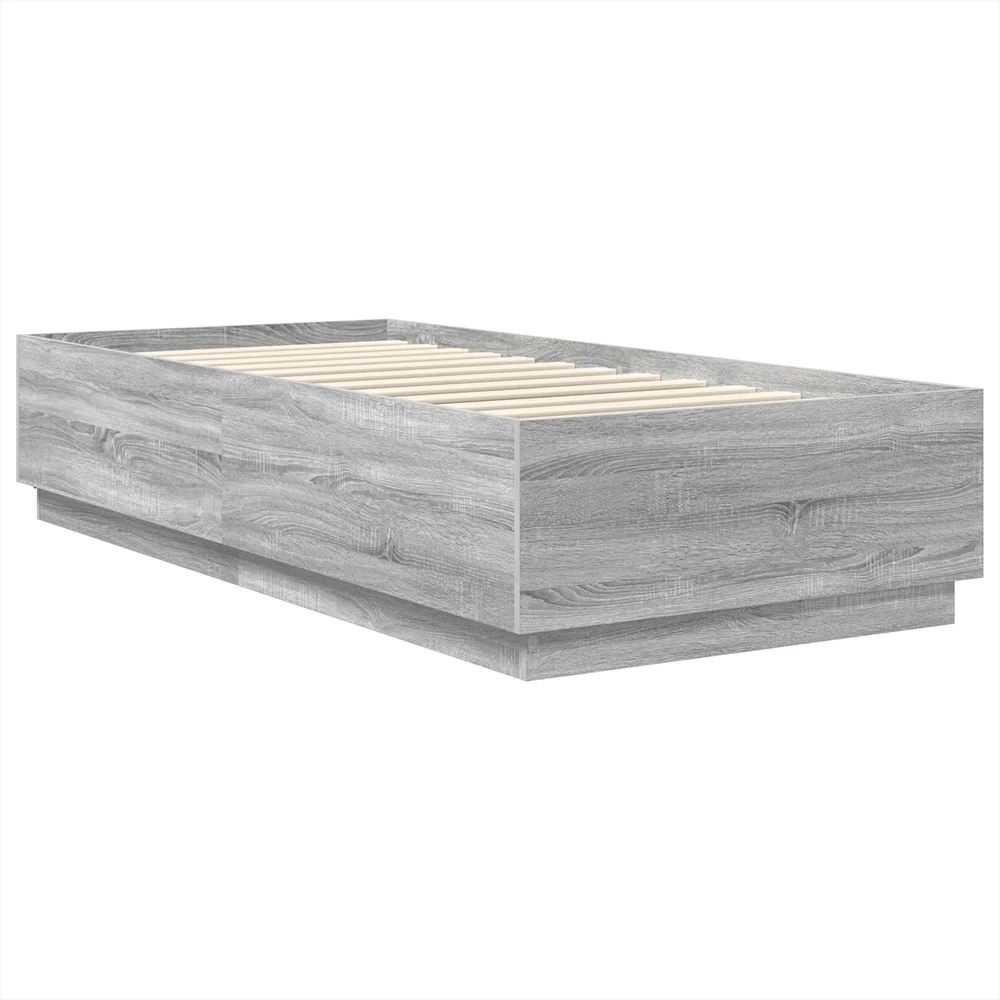 Lova Lovos rėmas Pilkas Sonoma 70 x 190 cm Apdirbta mediena