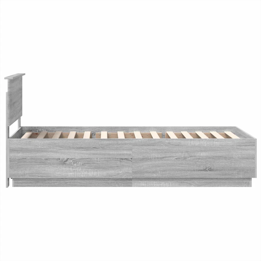 Lova Lovos rėmas Pilkas Sonoma 70 x 190 cm Apdirbta mediena