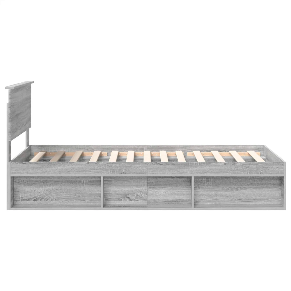 Lova Lovos rėmas Pilkas Sonoma 75 x 190 cm Apdirbta mediena