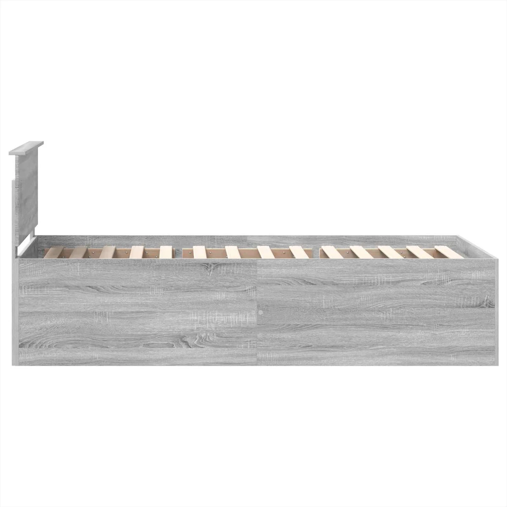 Lova Lovos rėmas Pilkas Sonoma 75 x 190 cm Apdirbta mediena