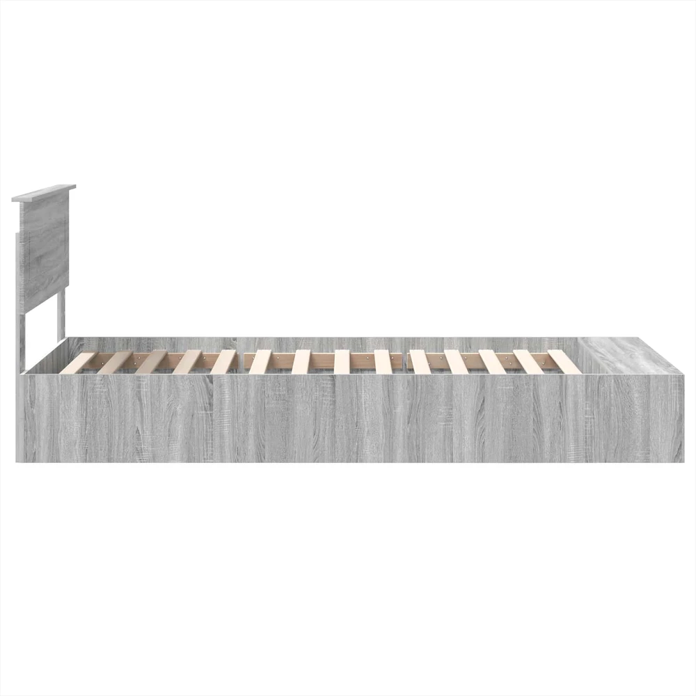 Lova Lovos rėmas Pilkas Sonoma 75 x 190 cm Apdirbta mediena