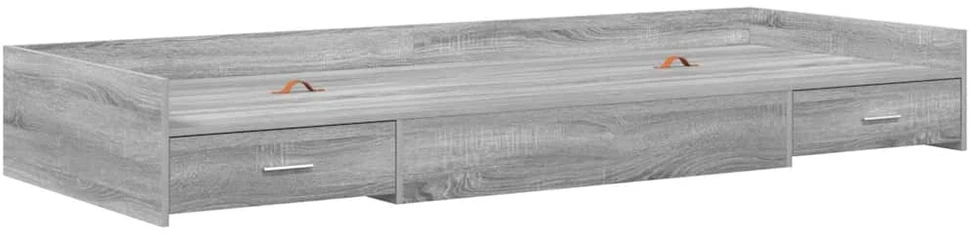 Lova Lovos rėmas Pilkas Sonoma 75 x 190 cm Apdirbta mediena