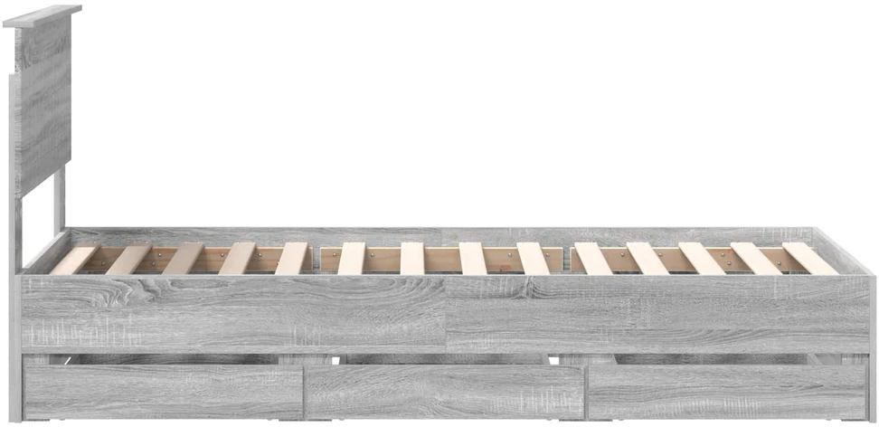 Lova Lovos rėmas Pilkas Sonoma 75 x 190 cm Inžinerinė mediena