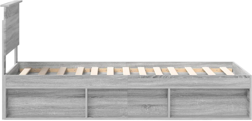 Lova Lovos rėmas Pilkas Sonoma 75 x 190 cm Kietos pušies mediena