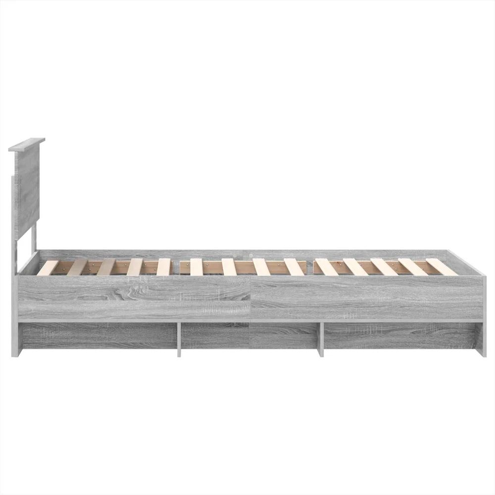 Lova Lovos rėmas Pilkas Sonoma 80 x 200 cm Apdirbta mediena