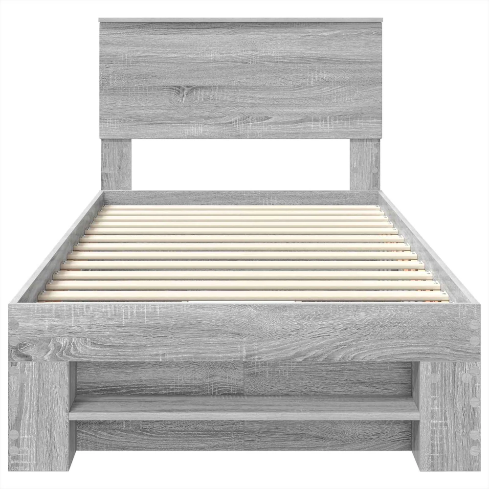 Lova Lovos rėmas Pilkas Sonoma 80 x 200 cm Apdirbta mediena