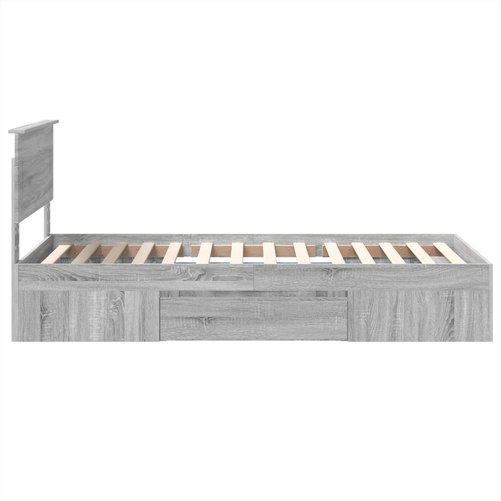 Lova Lovos rėmas Pilkas Sonoma 80 x 200 cm Apdirbta mediena