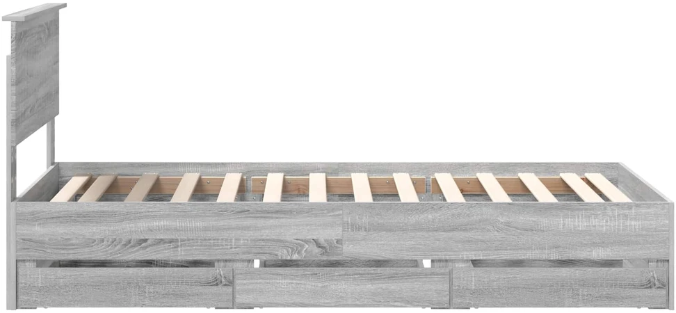 Lova Lovos rėmas Pilkas Sonoma 90 x 190 cm Inžinerinė mediena