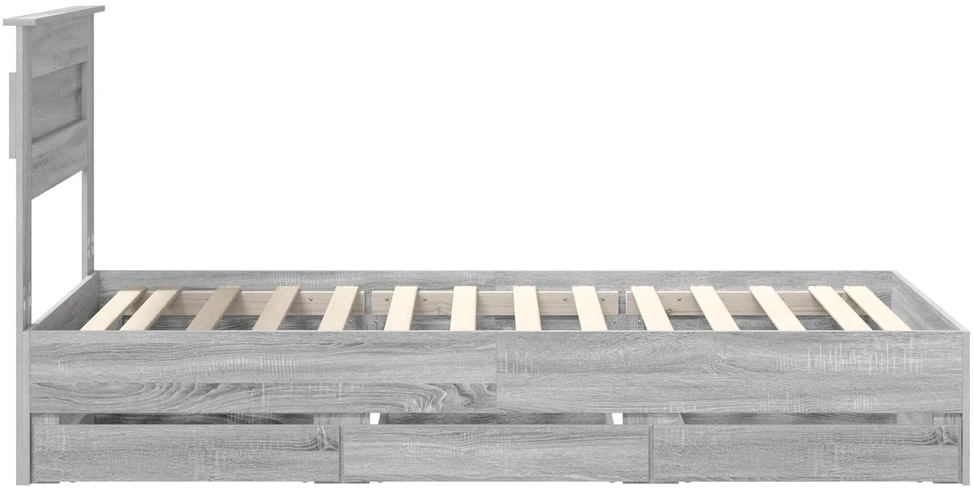 Lova Lovos rėmas Pilkas Sonoma 90 x 190 cm Inžinerinė mediena