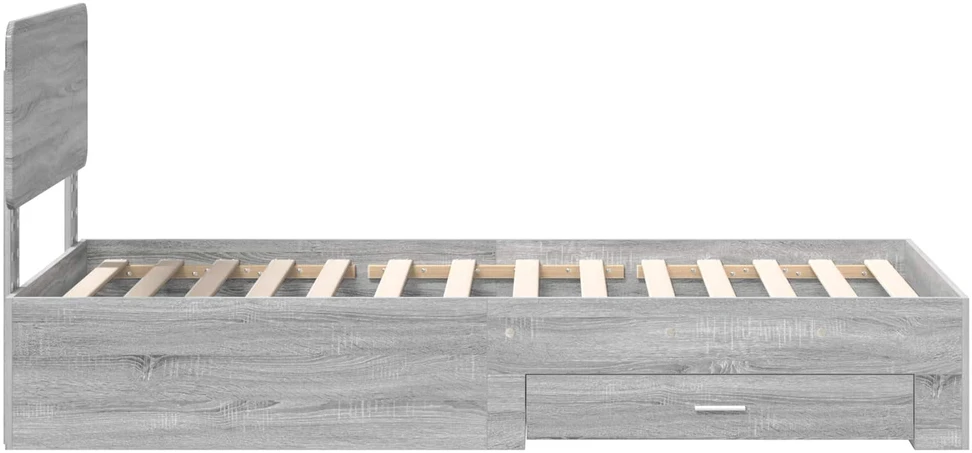 Lova Lovos rėmas Pilkas Sonoma 90 x 200 cm Apdirbta mediena