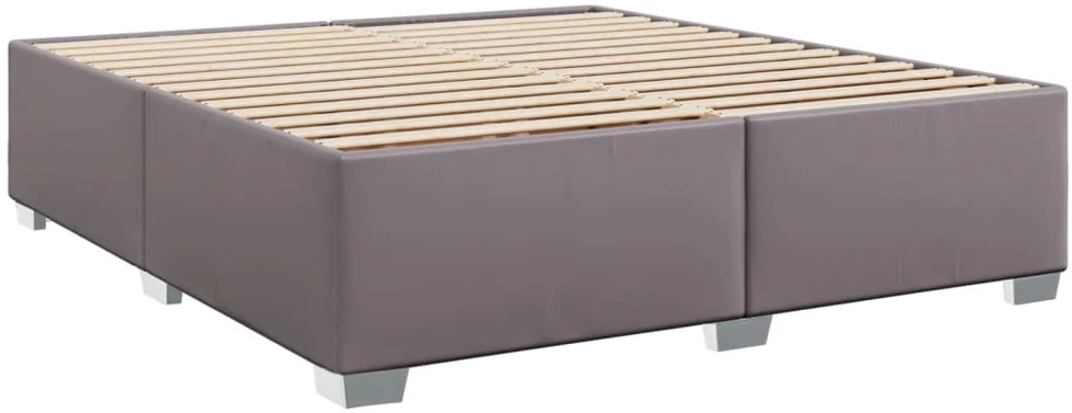 Lovos rėmas, pilkos, 200x200cm, dirbtinė oda