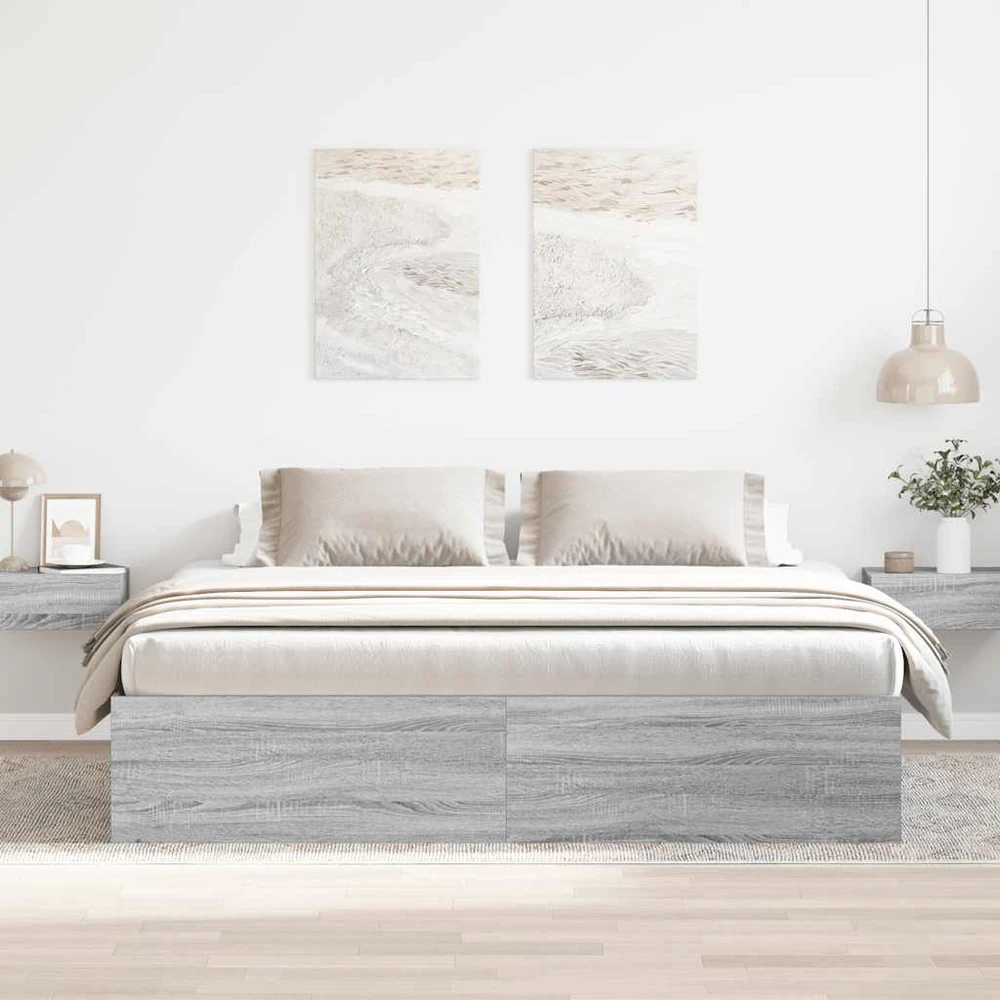 Lovos rėmas, pilkos ąžuolo spalvos, 180x200cm, itin didelis